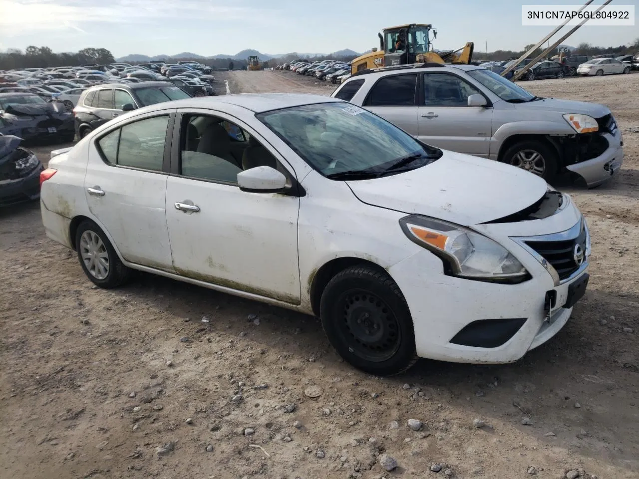 2016 Nissan Versa S VIN: 3N1CN7AP6GL804922 Lot: 80857514