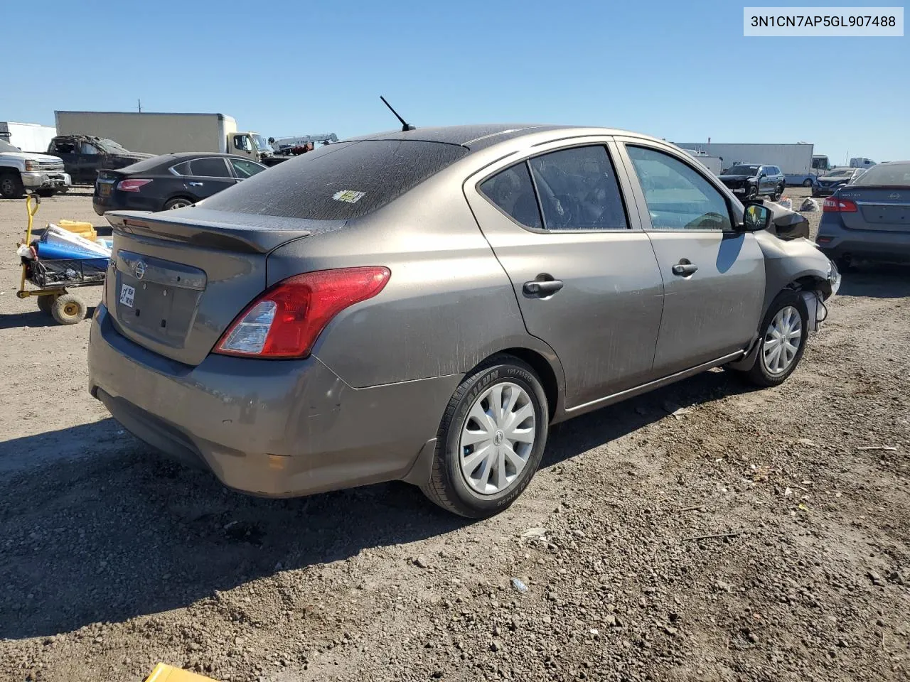 2016 Nissan Versa S VIN: 3N1CN7AP5GL907488 Lot: 80927474