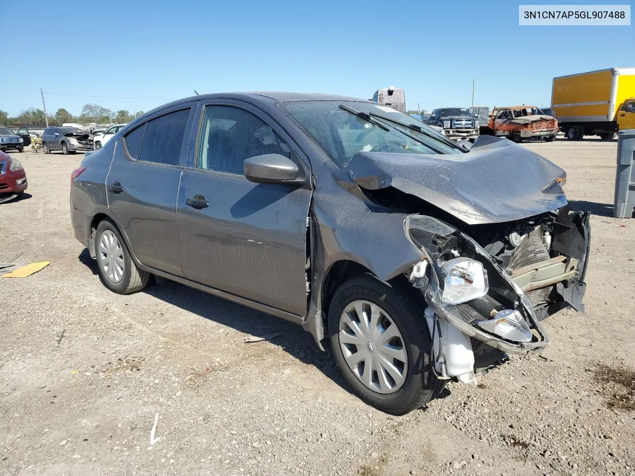 2016 Nissan Versa S VIN: 3N1CN7AP5GL907488 Lot: 80927474