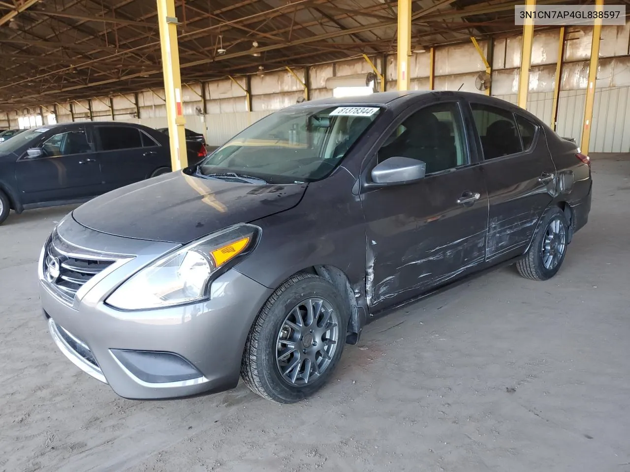 2016 Nissan Versa S VIN: 3N1CN7AP4GL838597 Lot: 81378344