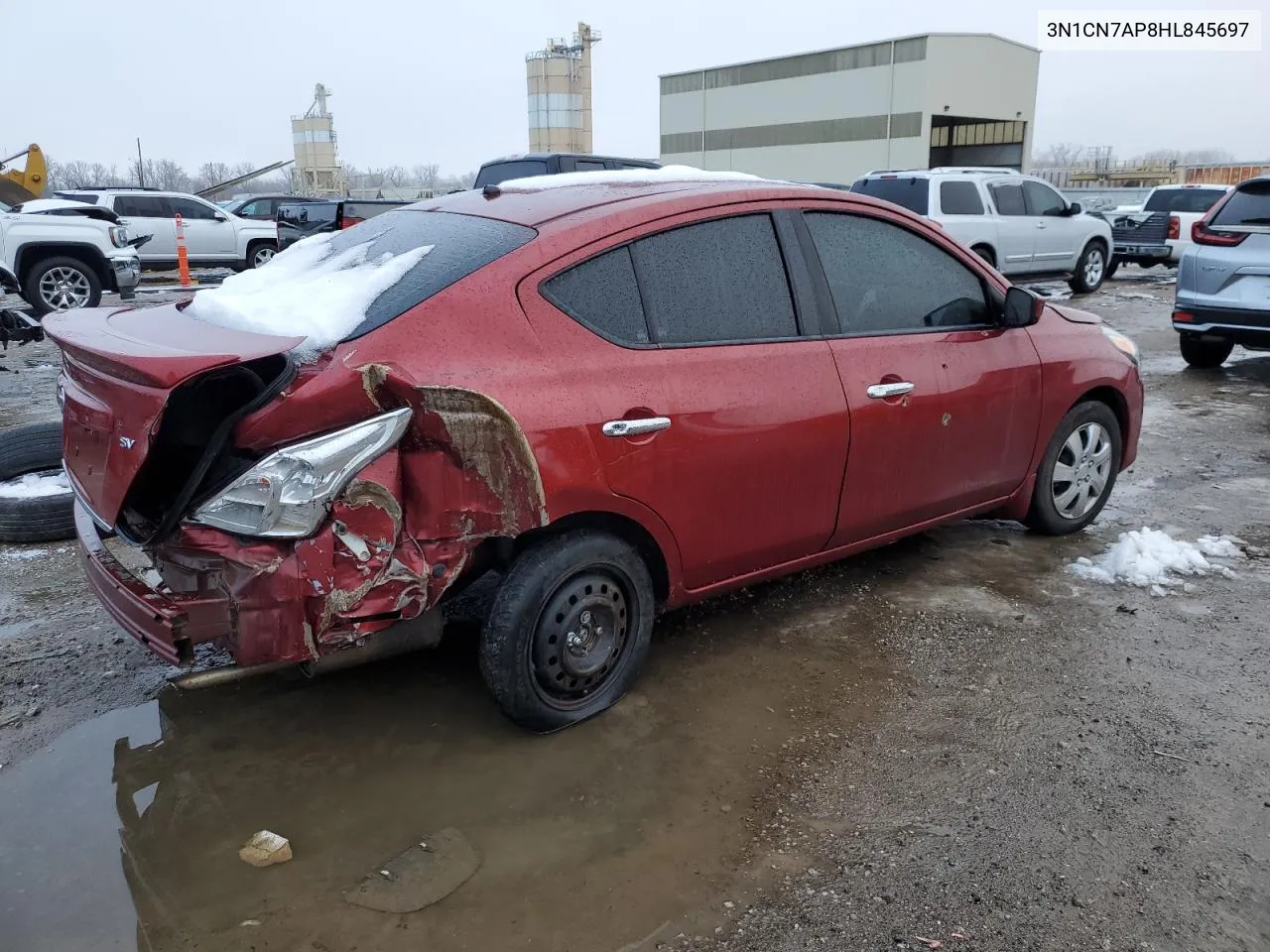 2017 Nissan Versa S VIN: 3N1CN7AP8HL845697 Lot: 39212744