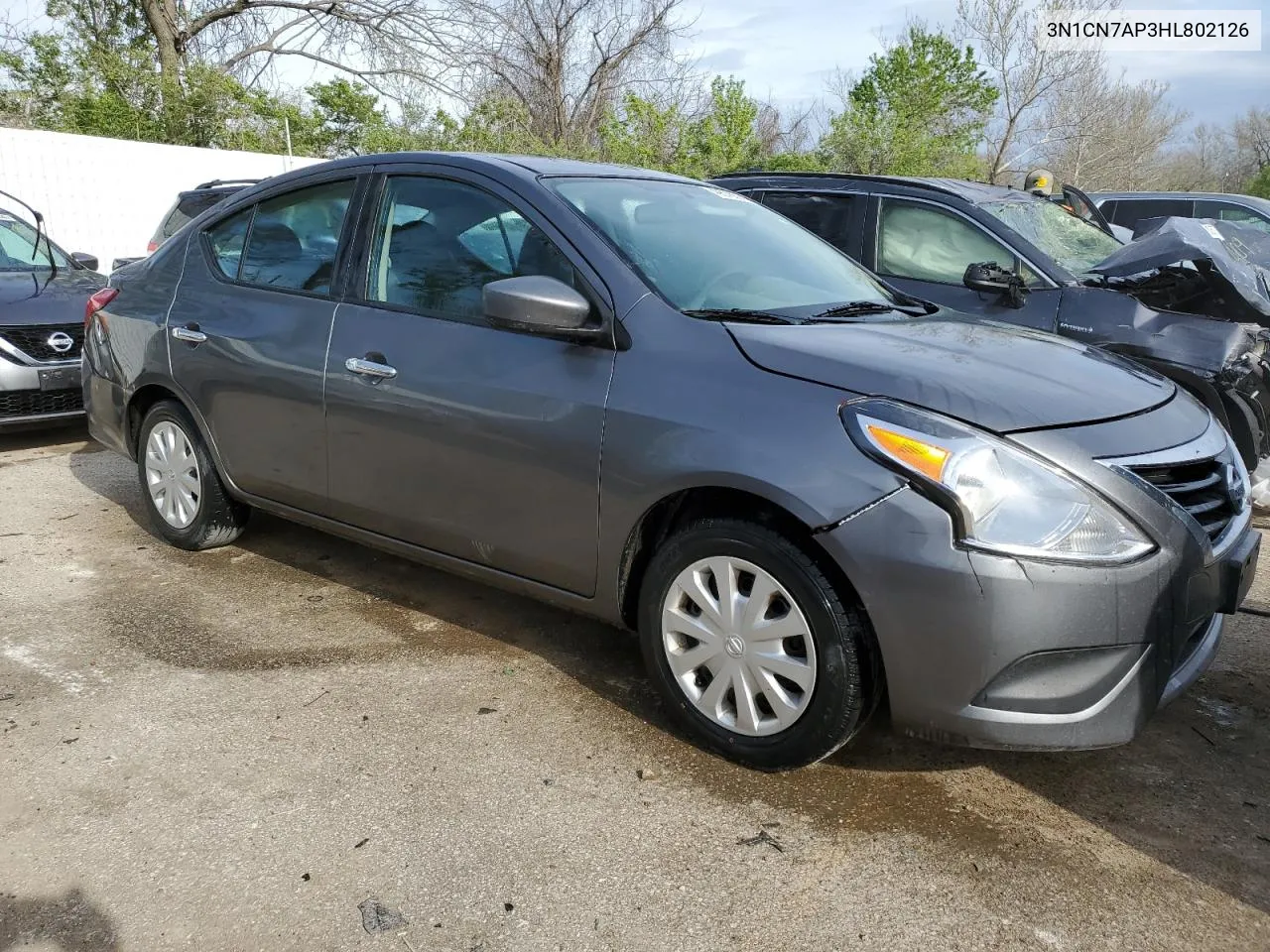 2017 Nissan Versa S VIN: 3N1CN7AP3HL802126 Lot: 49576694