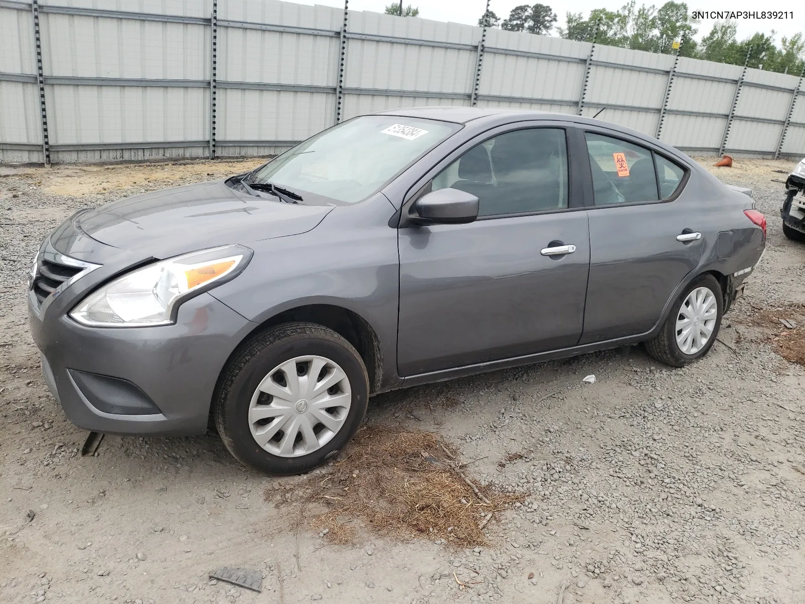 3N1CN7AP3HL839211 2017 Nissan Versa S