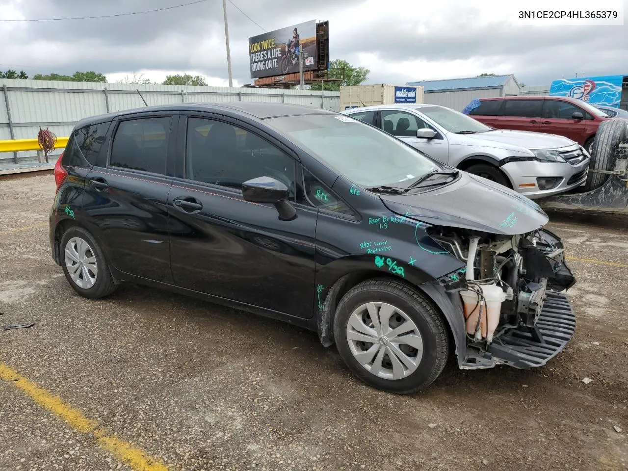 2017 Nissan Versa Note S VIN: 3N1CE2CP4HL365379 Lot: 53134324