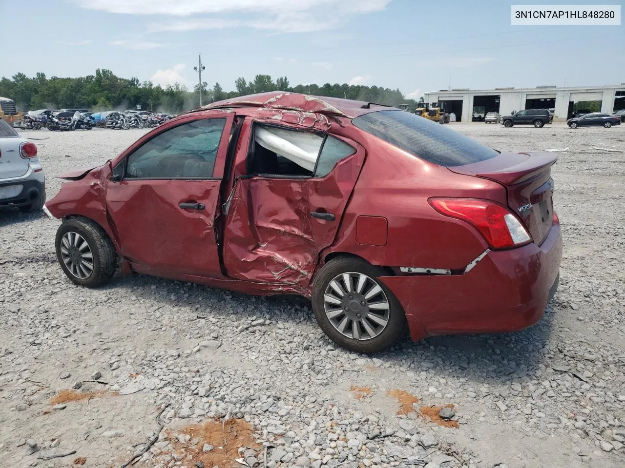 2017 Nissan Versa S VIN: 3N1CN7AP1HL848280 Lot: 62554834