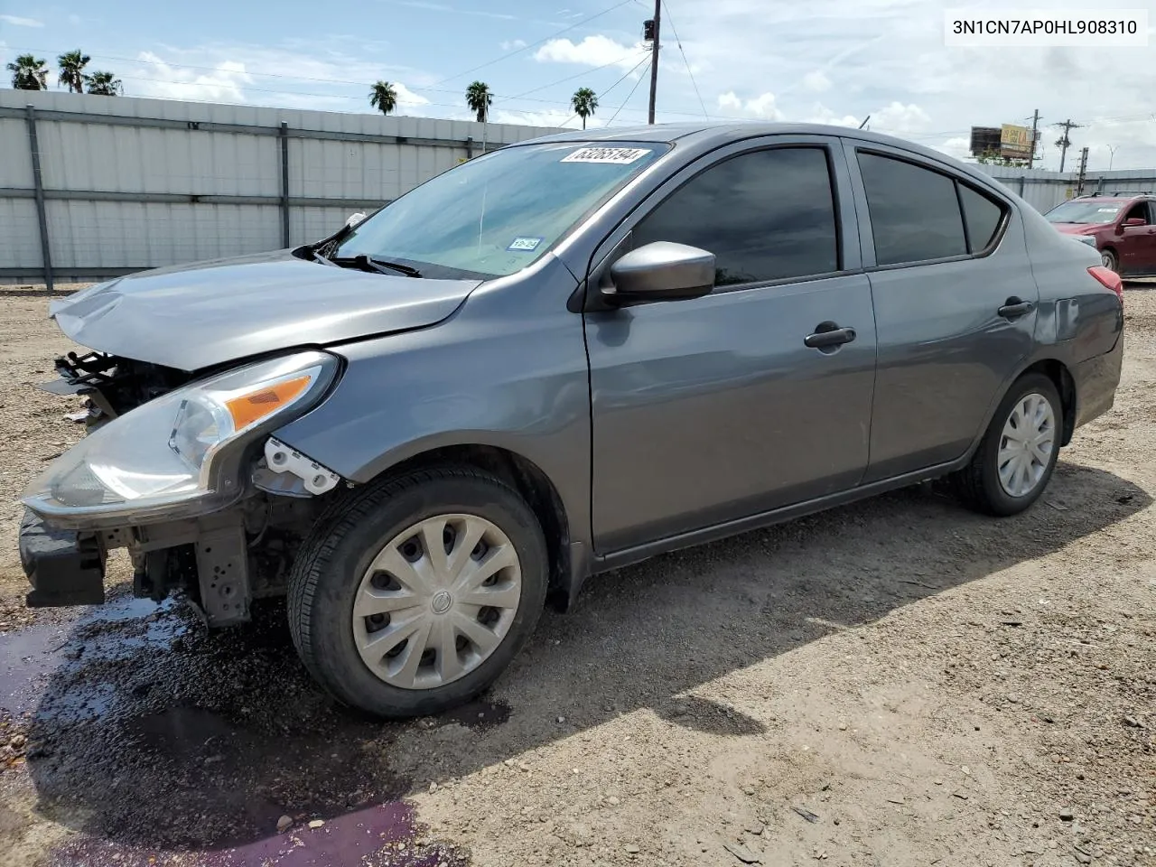 2017 Nissan Versa S VIN: 3N1CN7AP0HL908310 Lot: 63265194