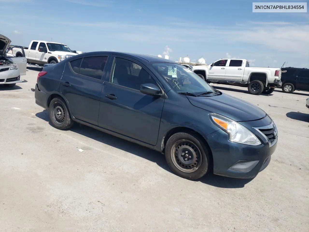 2017 Nissan Versa S VIN: 3N1CN7AP8HL834554 Lot: 65600314