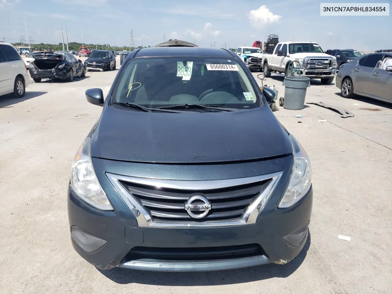 2017 Nissan Versa S VIN: 3N1CN7AP8HL834554 Lot: 65600314