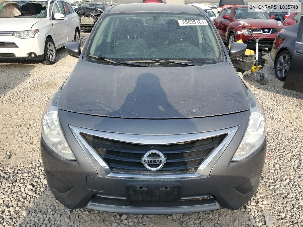 2017 Nissan Versa S VIN: 3N1CN7AP5HL835743 Lot: 65835164