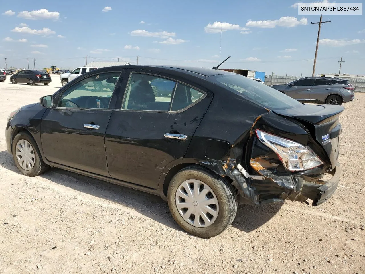 2017 Nissan Versa S VIN: 3N1CN7AP3HL857434 Lot: 66606644