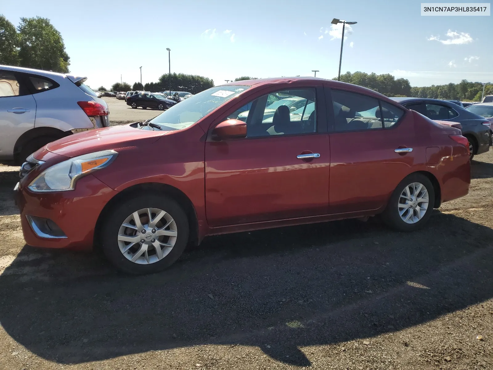 2017 Nissan Versa S VIN: 3N1CN7AP3HL835417 Lot: 66874814