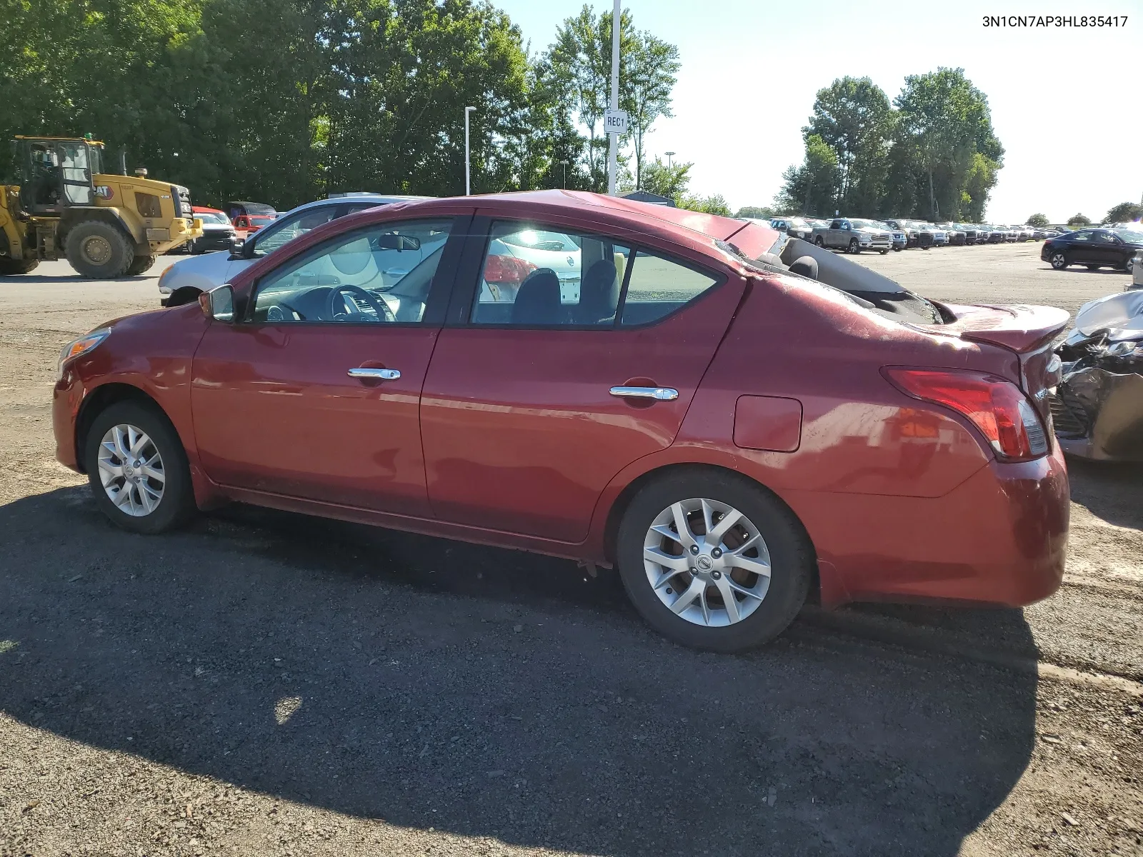 2017 Nissan Versa S VIN: 3N1CN7AP3HL835417 Lot: 66874814