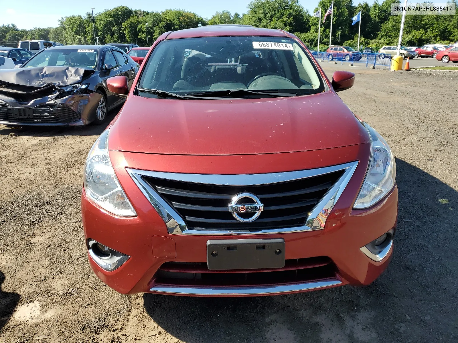 2017 Nissan Versa S VIN: 3N1CN7AP3HL835417 Lot: 66874814