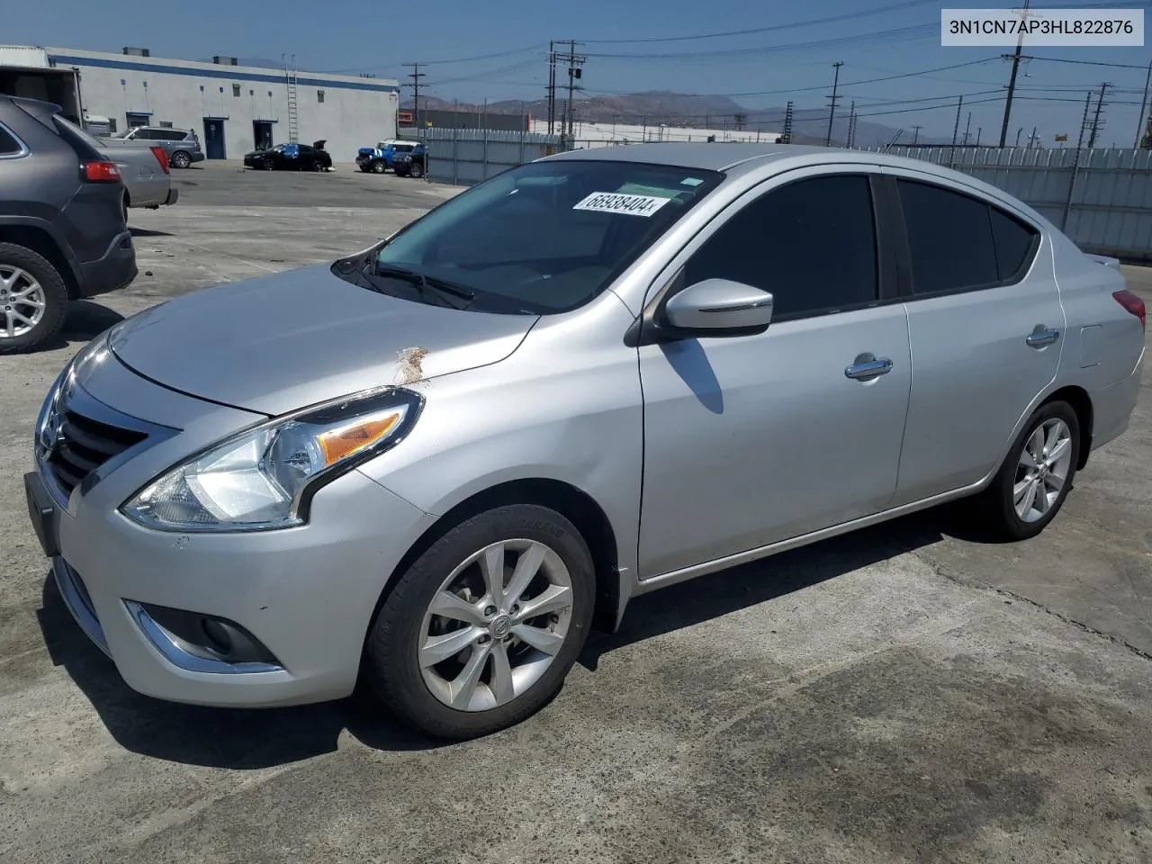 2017 Nissan Versa S VIN: 3N1CN7AP3HL822876 Lot: 66938404