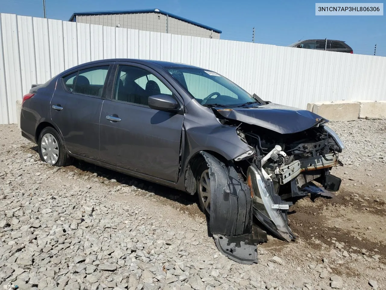 2017 Nissan Versa S VIN: 3N1CN7AP3HL806306 Lot: 67300094