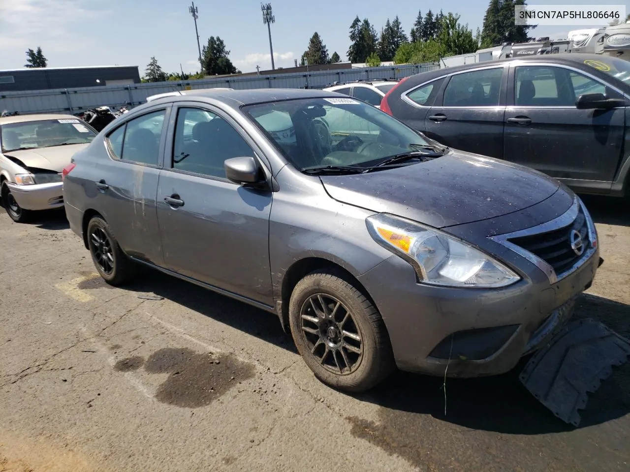 2017 Nissan Versa S VIN: 3N1CN7AP5HL806646 Lot: 67358904