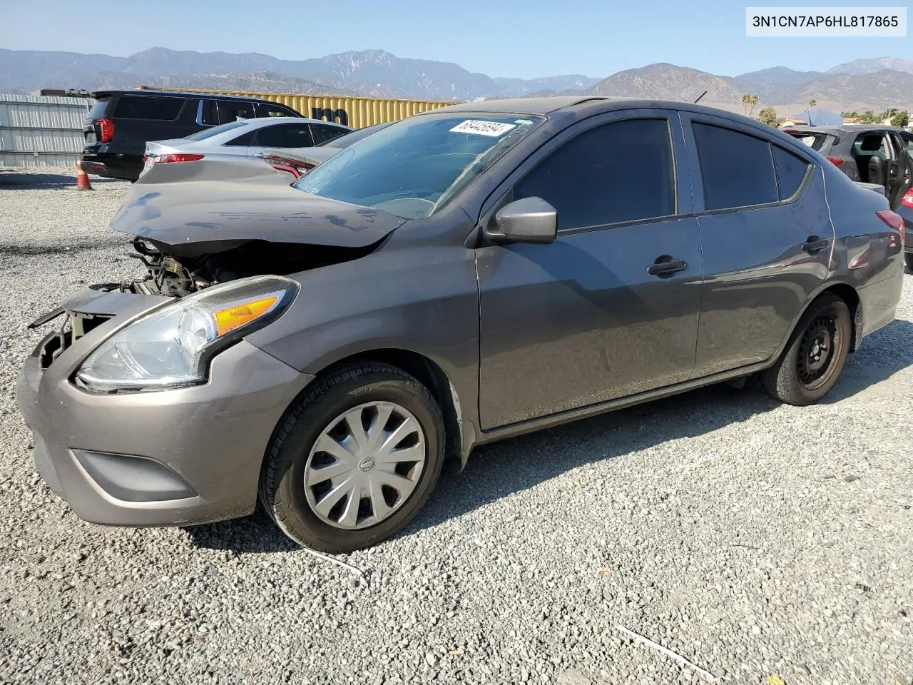 2017 Nissan Versa S VIN: 3N1CN7AP6HL817865 Lot: 68445694