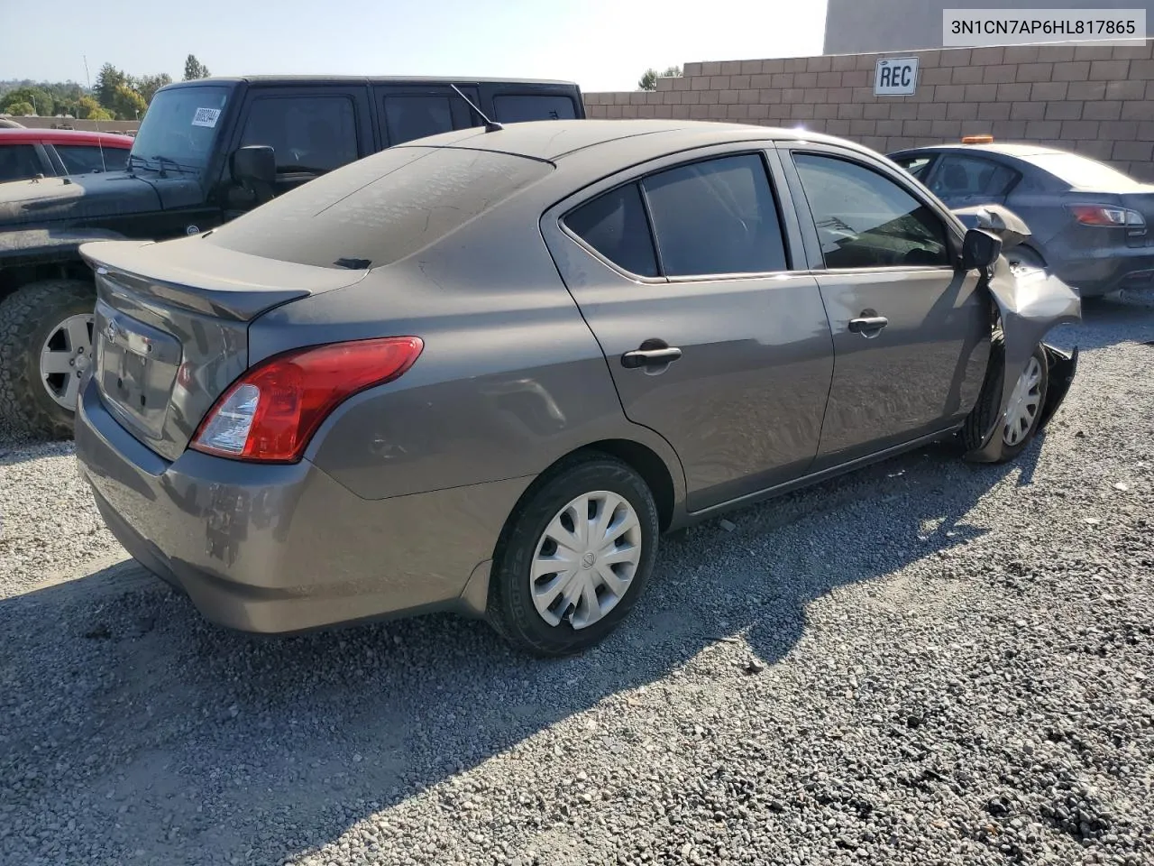 2017 Nissan Versa S VIN: 3N1CN7AP6HL817865 Lot: 68445694