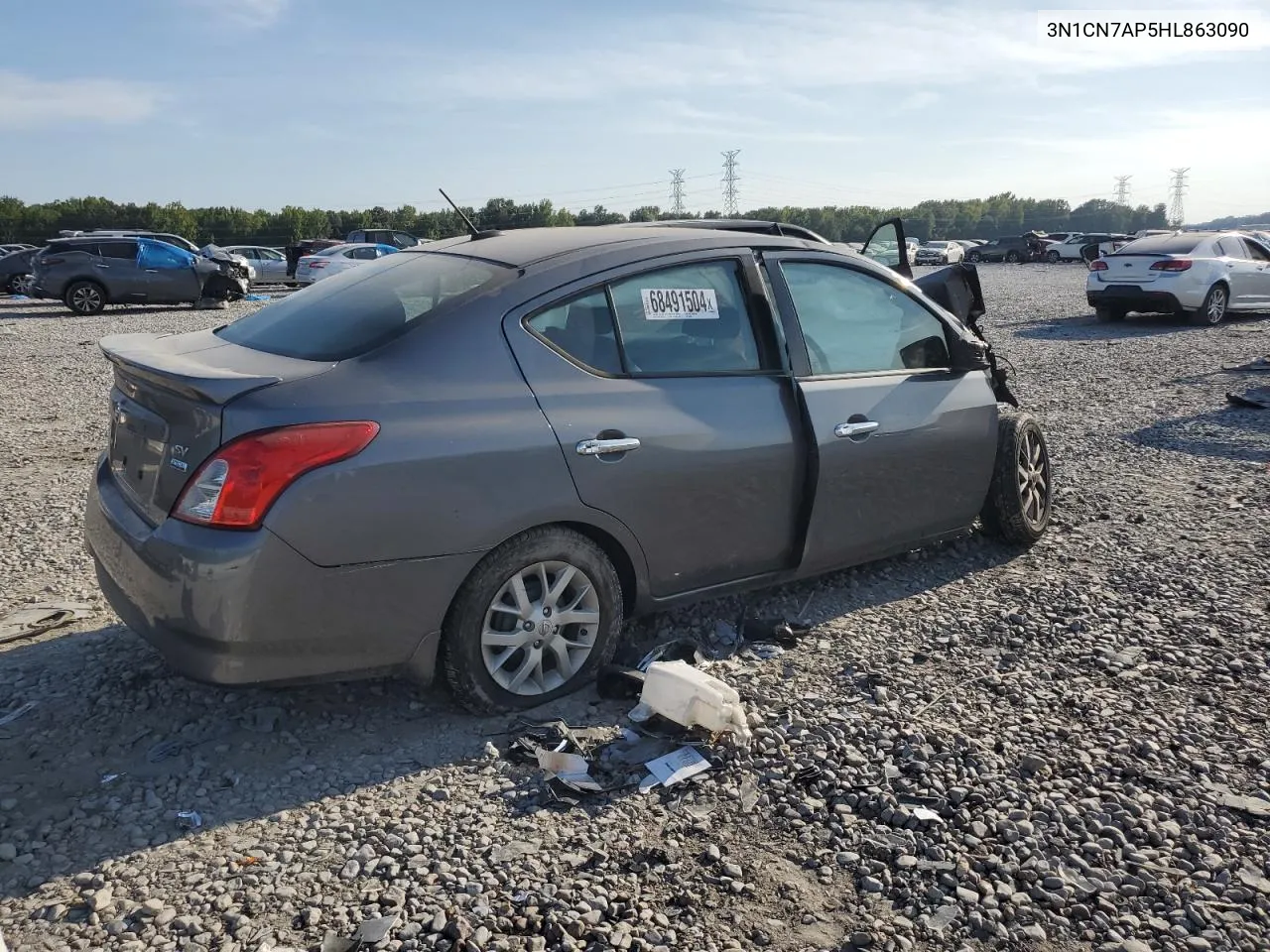 2017 Nissan Versa S VIN: 3N1CN7AP5HL863090 Lot: 68491504