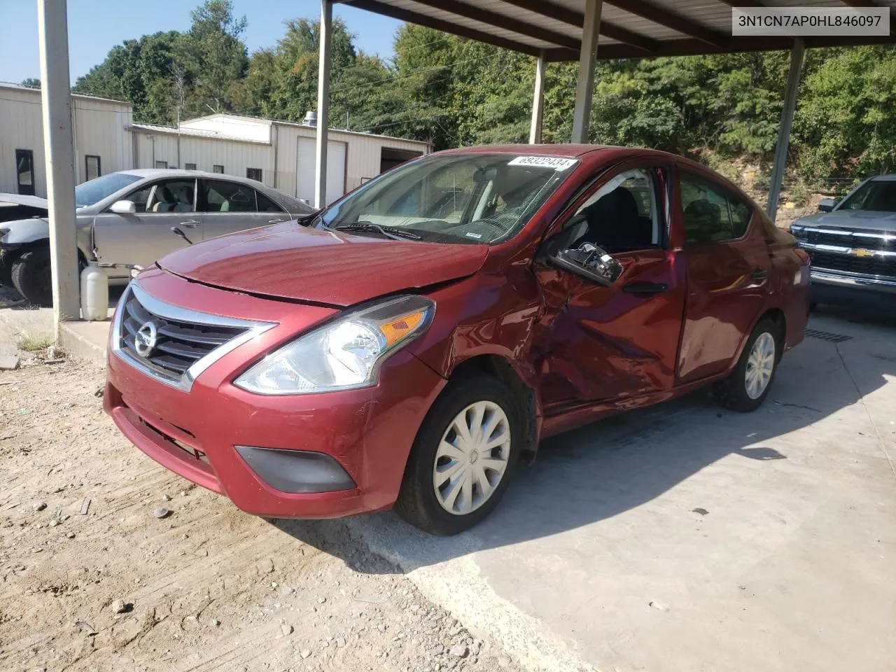 2017 Nissan Versa S VIN: 3N1CN7AP0HL846097 Lot: 69322434