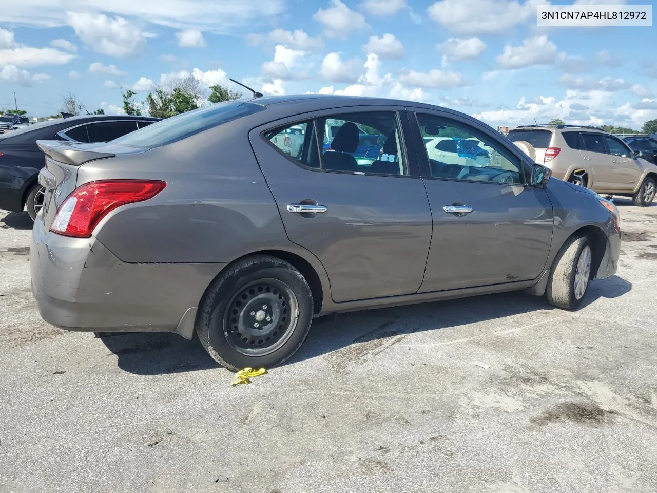 2017 Nissan Versa S VIN: 3N1CN7AP4HL812972 Lot: 69613074