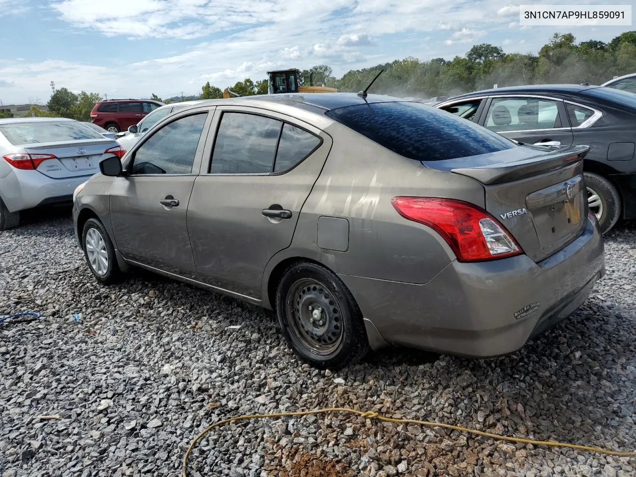 2017 Nissan Versa S VIN: 3N1CN7AP9HL859091 Lot: 70005454