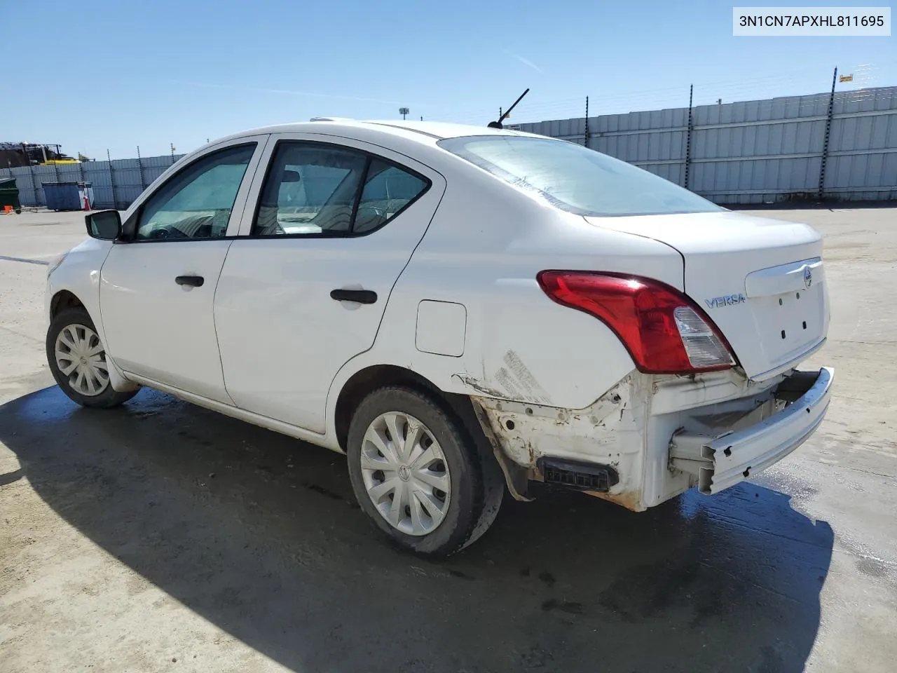 2017 Nissan Versa S VIN: 3N1CN7APXHL811695 Lot: 70472364