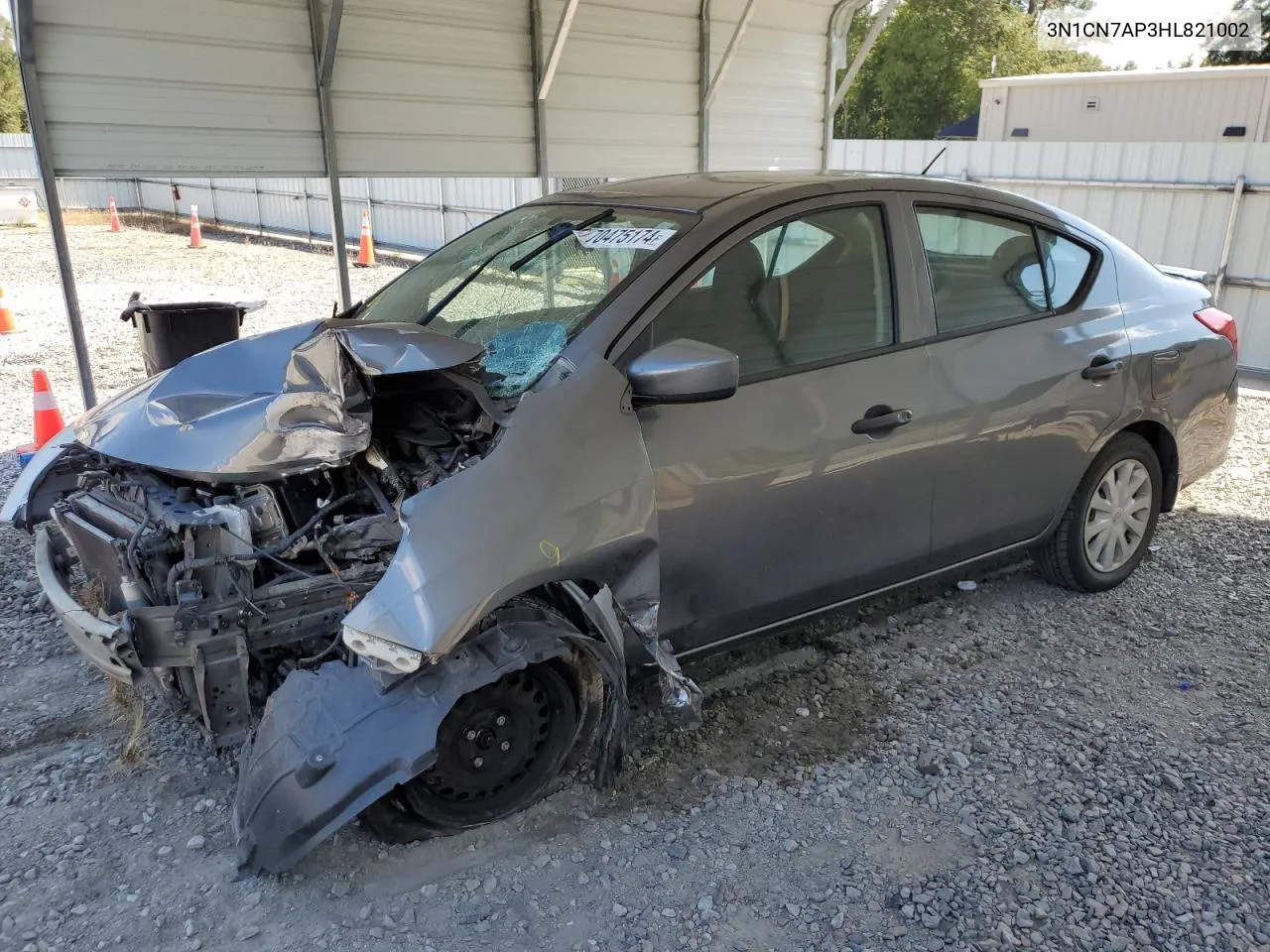 3N1CN7AP3HL821002 2017 Nissan Versa S