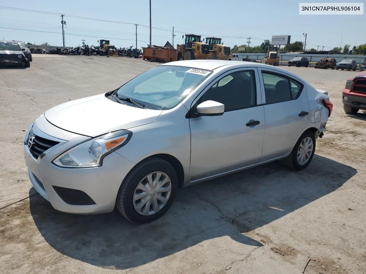 2017 Nissan Versa S VIN: 3N1CN7AP9HL906104 Lot: 70855764