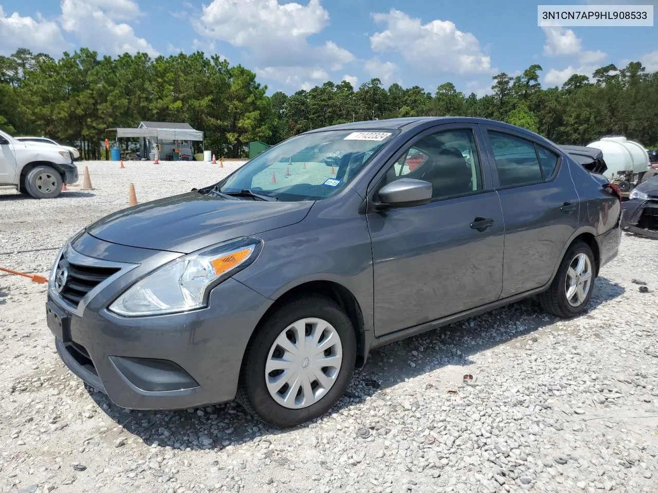 2017 Nissan Versa S VIN: 3N1CN7AP9HL908533 Lot: 71422324