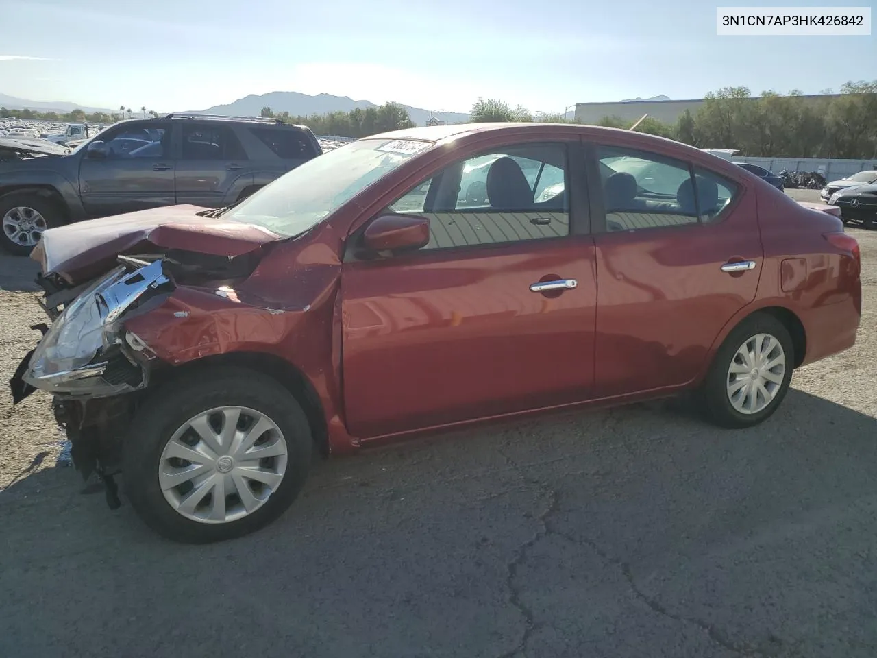 2017 Nissan Versa S VIN: 3N1CN7AP3HK426842 Lot: 71682254