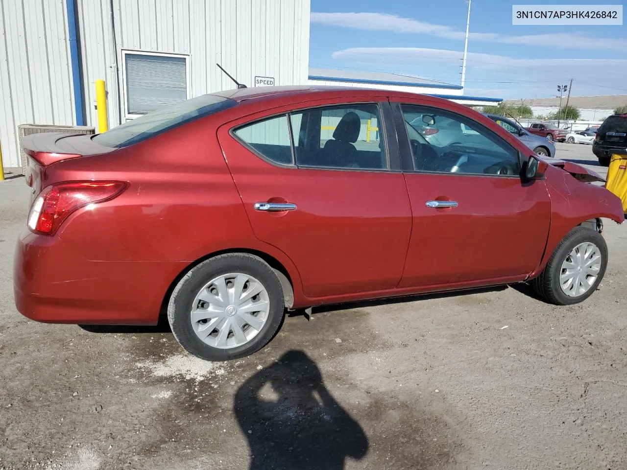 2017 Nissan Versa S VIN: 3N1CN7AP3HK426842 Lot: 71682254