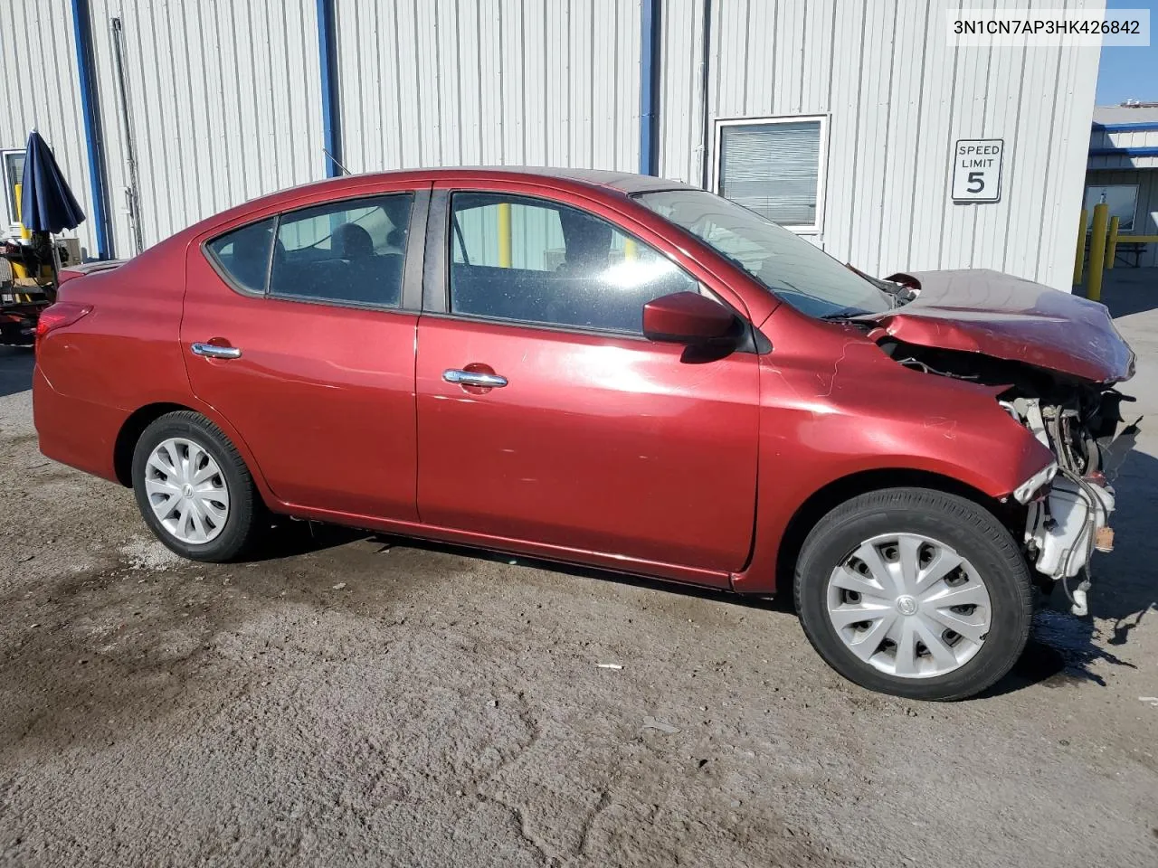 2017 Nissan Versa S VIN: 3N1CN7AP3HK426842 Lot: 71682254