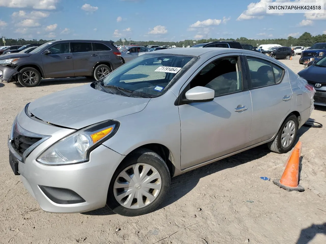 2017 Nissan Versa S VIN: 3N1CN7AP6HK424518 Lot: 71791464