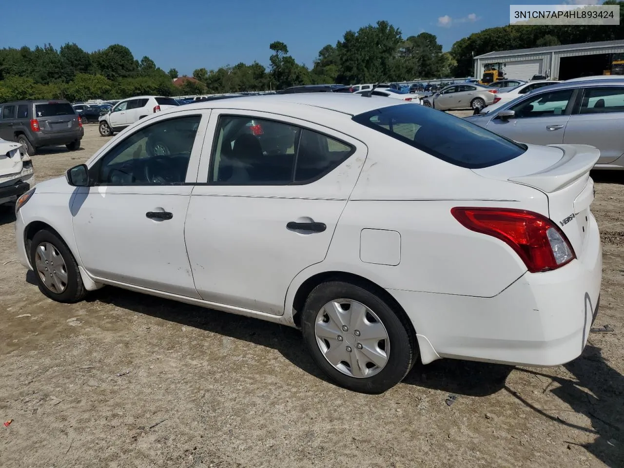 2017 Nissan Versa S VIN: 3N1CN7AP4HL893424 Lot: 72545814