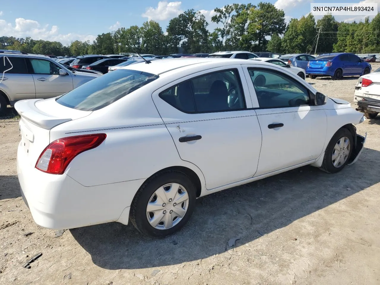 2017 Nissan Versa S VIN: 3N1CN7AP4HL893424 Lot: 72545814