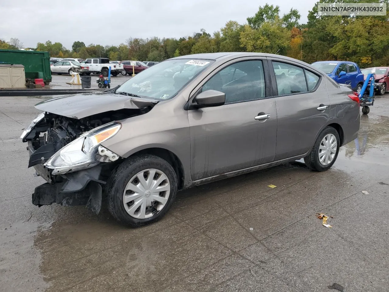 2017 Nissan Versa S VIN: 3N1CN7AP2HK430932 Lot: 72898204