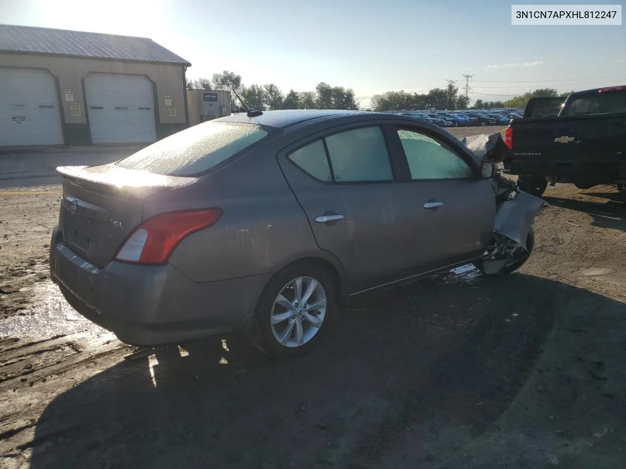 2017 Nissan Versa S VIN: 3N1CN7APXHL812247 Lot: 73124404