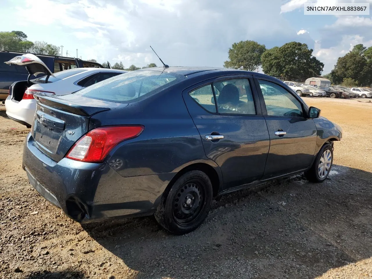 2017 Nissan Versa S VIN: 3N1CN7APXHL883867 Lot: 73380194