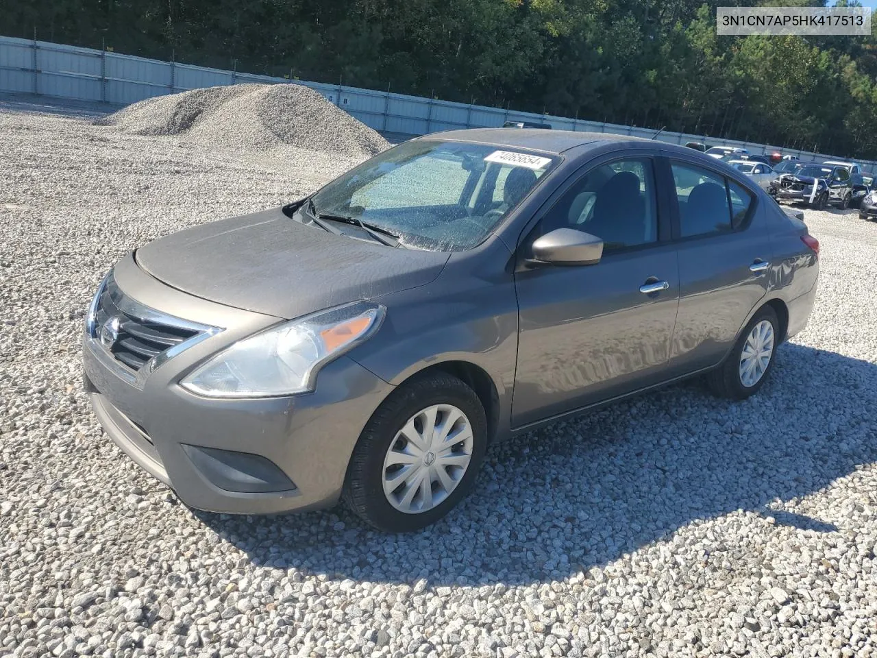 2017 Nissan Versa S VIN: 3N1CN7AP5HK417513 Lot: 74065654