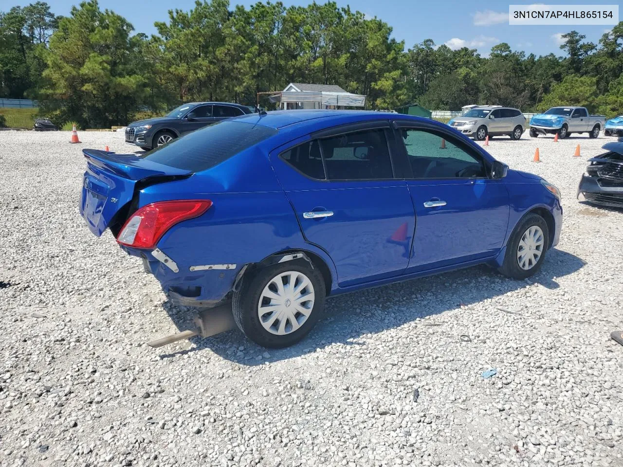 2017 Nissan Versa S VIN: 3N1CN7AP4HL865154 Lot: 74206464