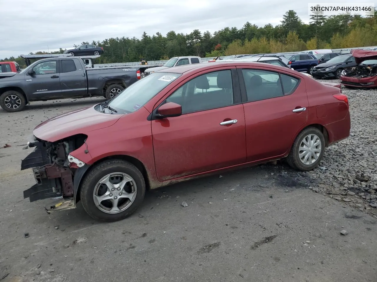 2017 Nissan Versa S VIN: 3N1CN7AP4HK431466 Lot: 74330684