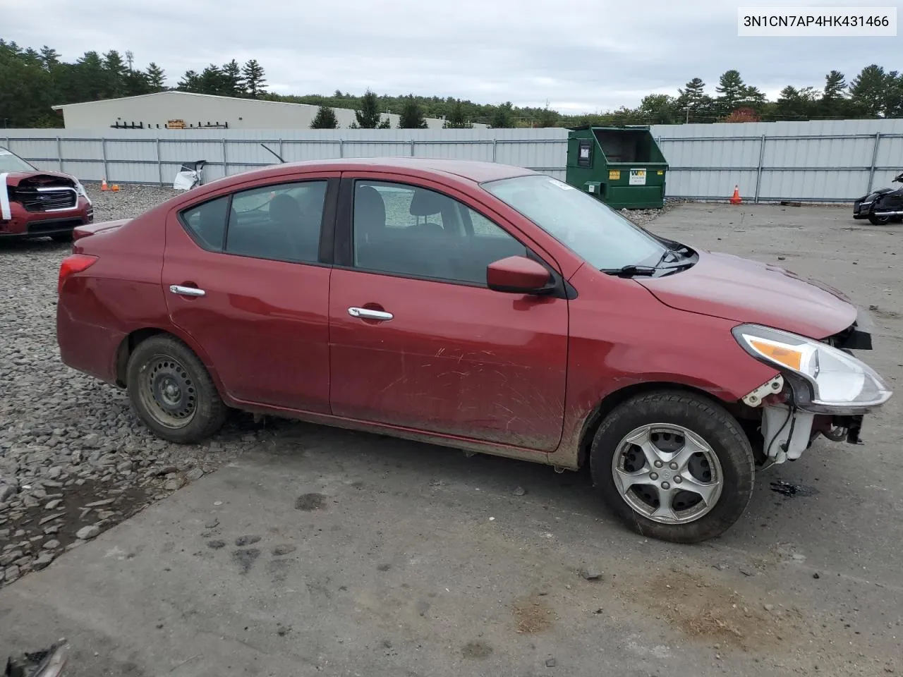 2017 Nissan Versa S VIN: 3N1CN7AP4HK431466 Lot: 74330684