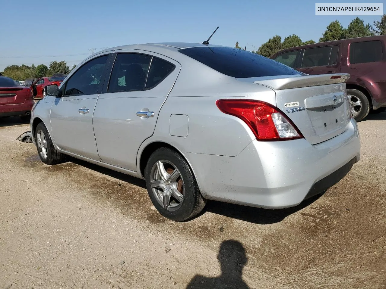 2017 Nissan Versa S VIN: 3N1CN7AP6HK429654 Lot: 74955244