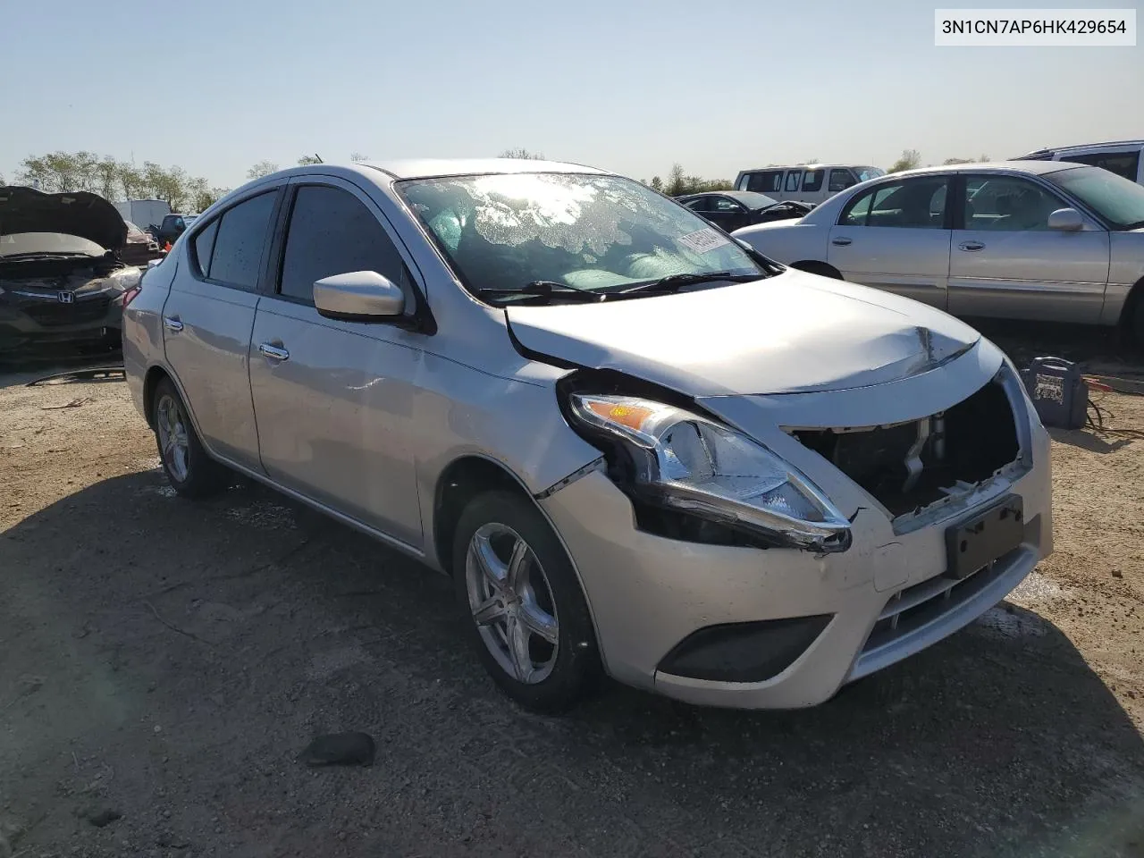 2017 Nissan Versa S VIN: 3N1CN7AP6HK429654 Lot: 74955244