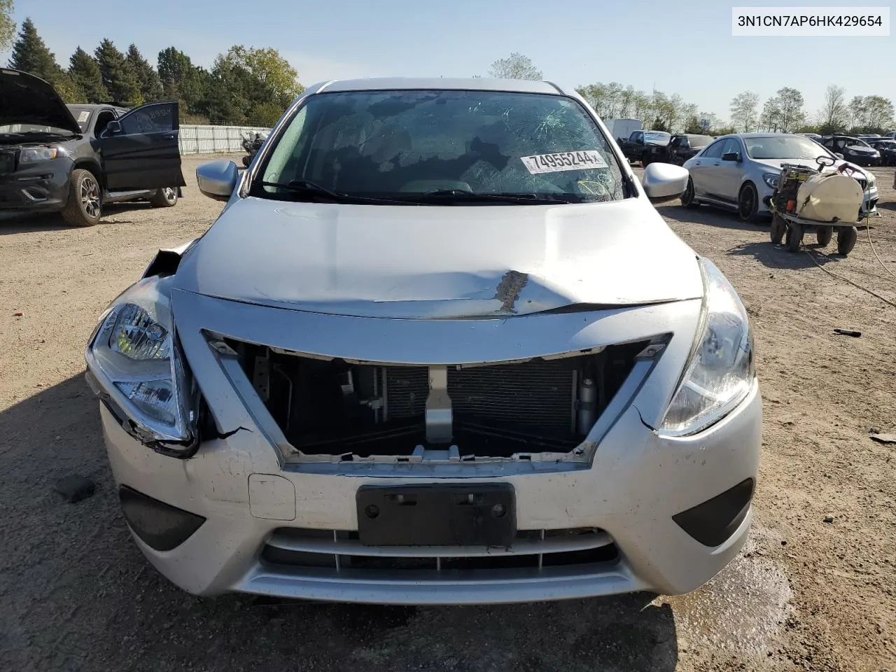 2017 Nissan Versa S VIN: 3N1CN7AP6HK429654 Lot: 74955244