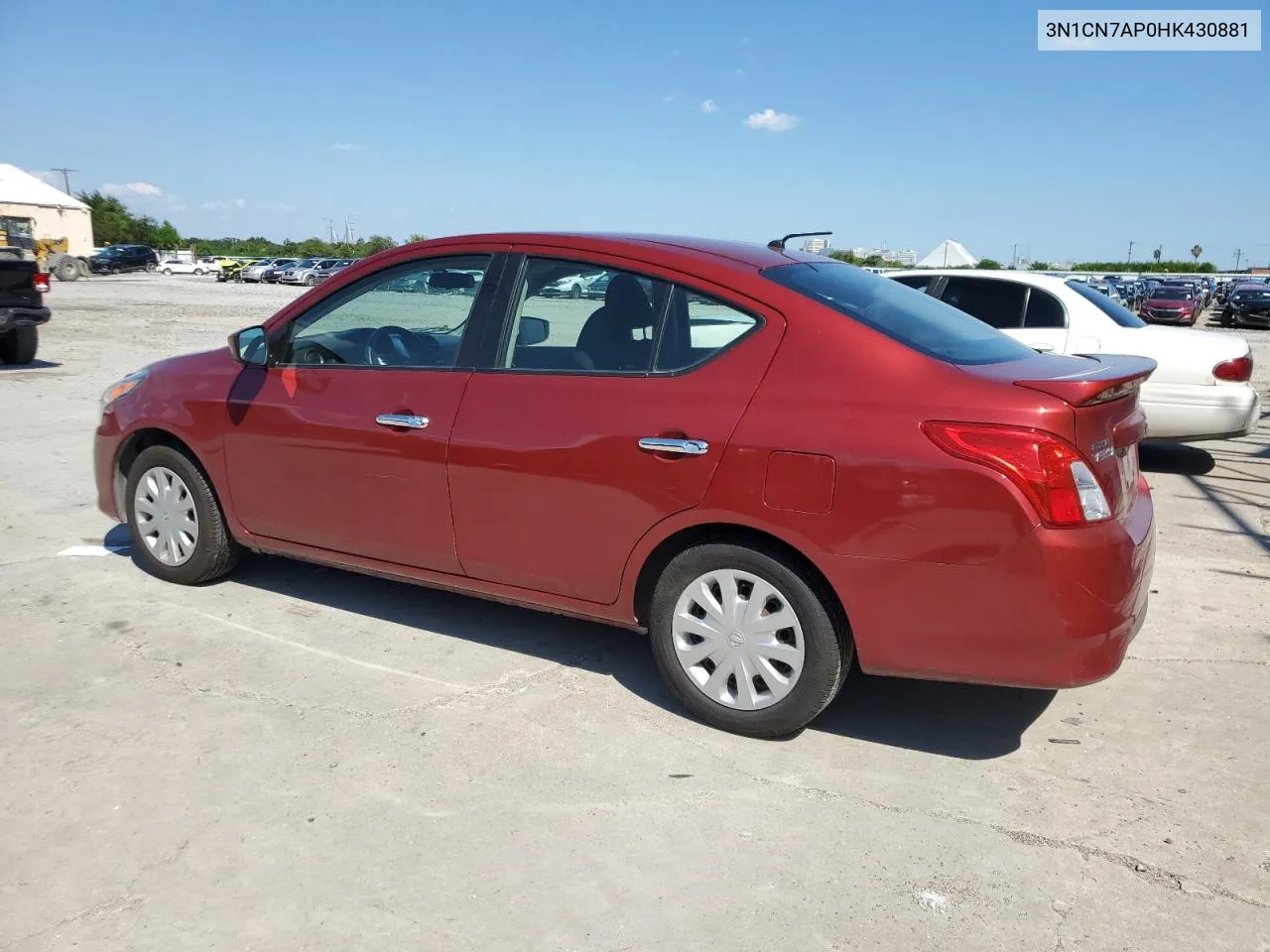 2017 Nissan Versa S VIN: 3N1CN7AP0HK430881 Lot: 75029634