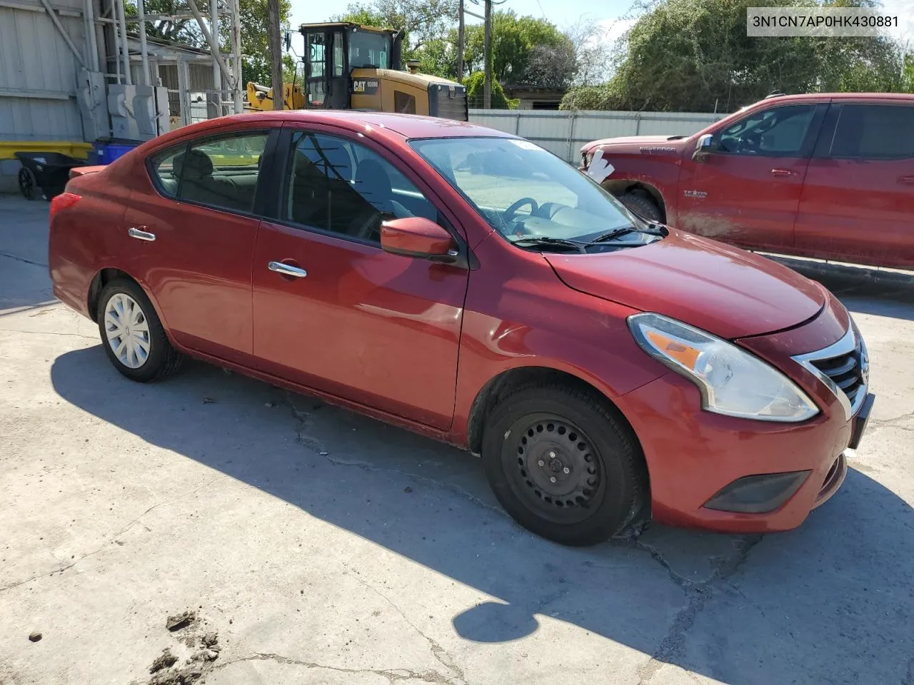 2017 Nissan Versa S VIN: 3N1CN7AP0HK430881 Lot: 75029634