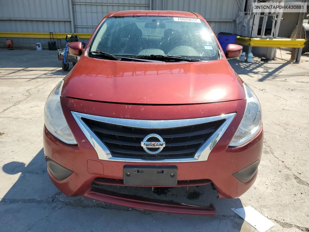 2017 Nissan Versa S VIN: 3N1CN7AP0HK430881 Lot: 75029634