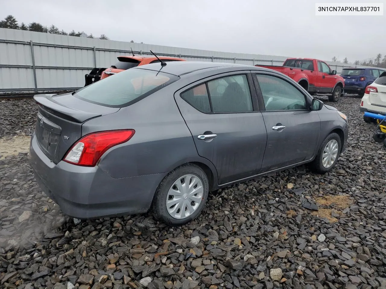 2017 Nissan Versa S VIN: 3N1CN7APXHL837701 Lot: 75268294